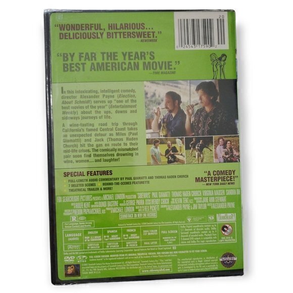 Sideways (NEW DVD, 2005, Full Screen) - Picture 2 of 2